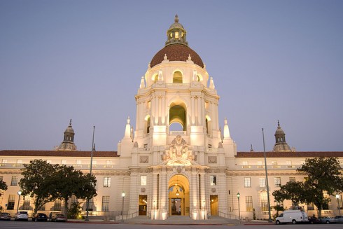City Hall, Pasadena, CA, site of City Council meetings.