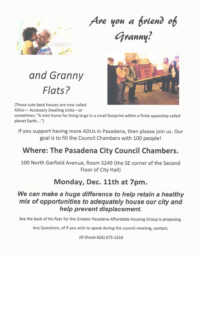 Are you a friend of Granny--Flats, come Dec. 11-2017 7pm0001